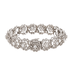 Bracelet Fleur en or blanc et diamants - Castafiore