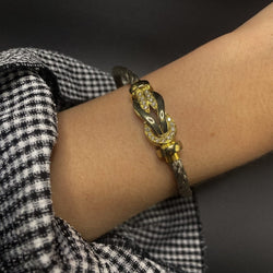 Bracelet FRED "Chance Infinie" GM en or jaune, acier et diamants - Castafiore