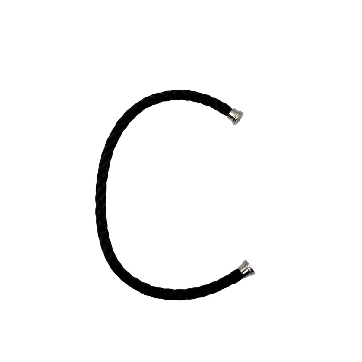 Bracelet FRED "Force 10" en or blanc, cordon et acier - Castafiore