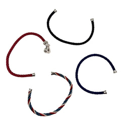 Bracelet FRED "Force 10" en or blanc, cordon et acier - Castafiore