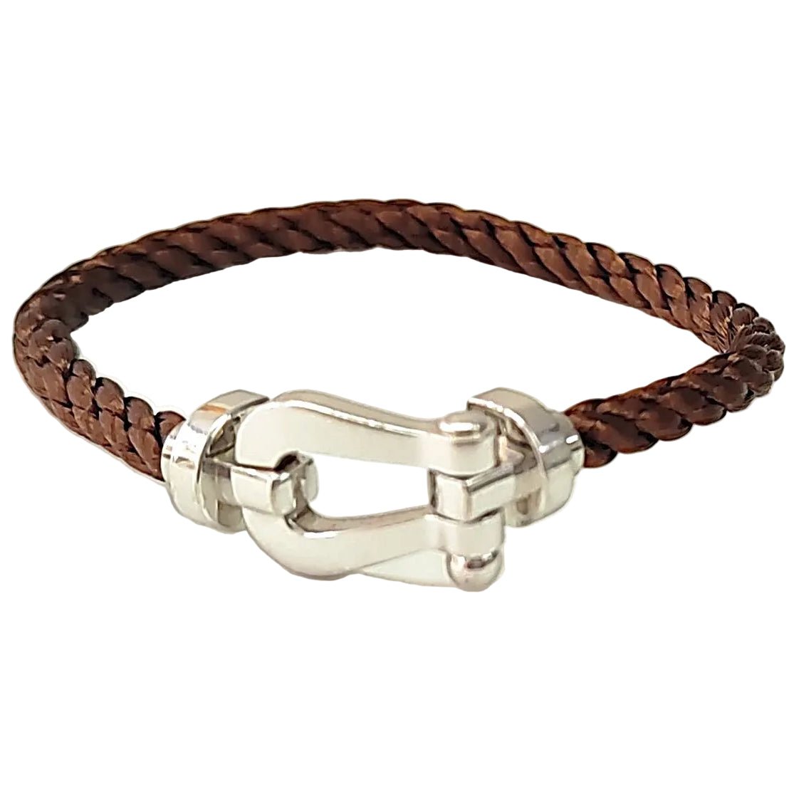 Bracelet FRED "Force 10" en or blanc et acier - Castafiore