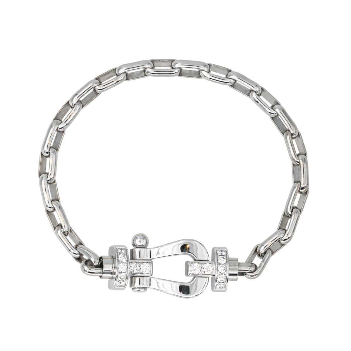Bracelet FRED "Force 10" en or blanc et diamants - Castafiore