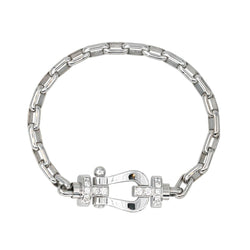 Bracelet FRED "Force 10" en or blanc et diamants - Castafiore