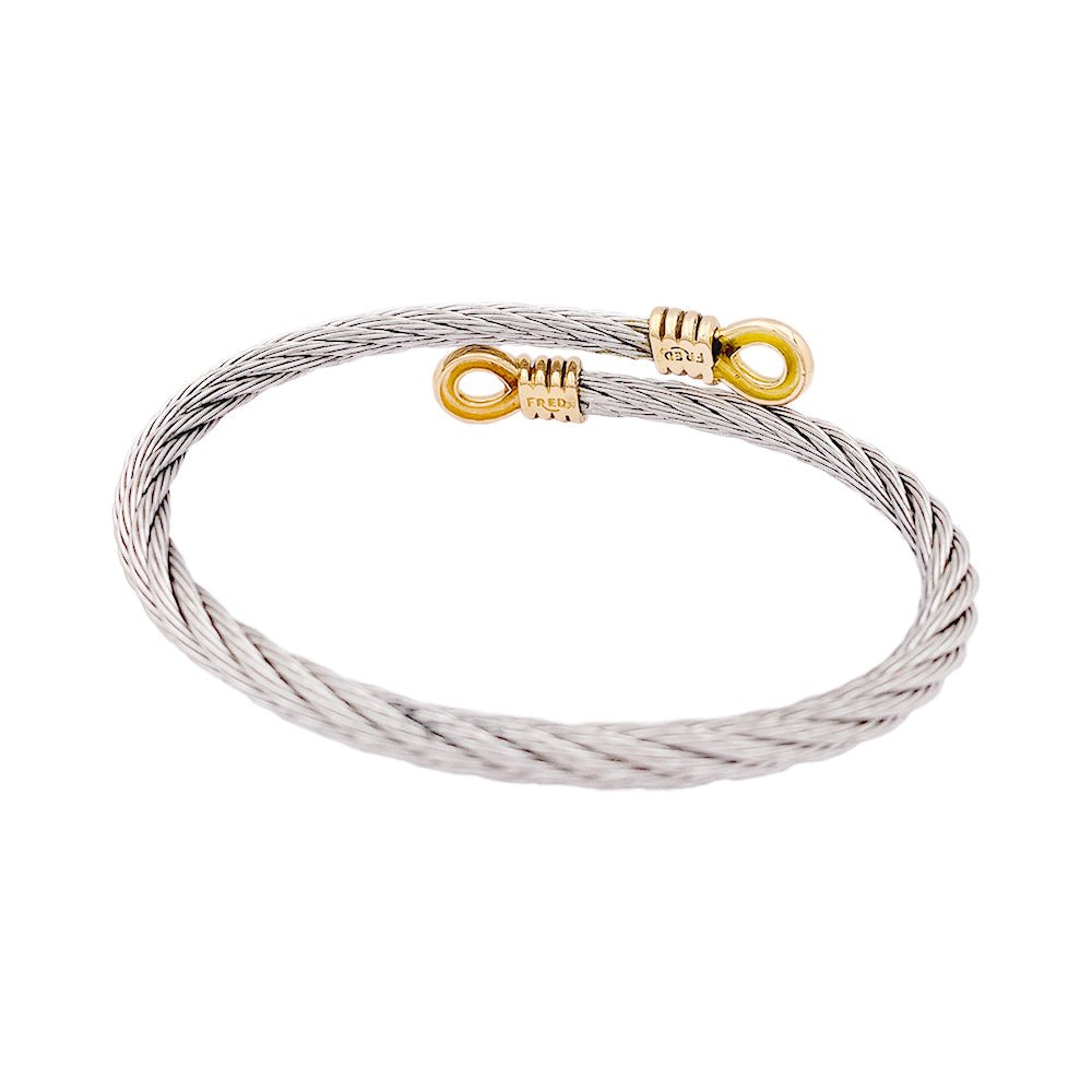 Bracelet FRED "Force 10" en or et acier - Castafiore