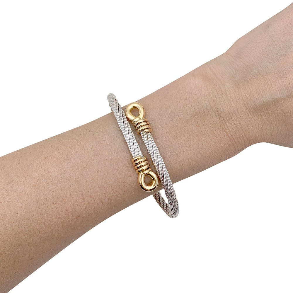 Bracelet FRED "Force 10" en or et acier - Castafiore