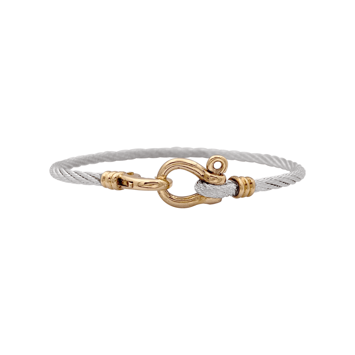 Bracelet FRED "Force 10" en or jaune et acier - Castafiore