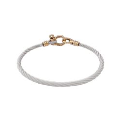 Bracelet FRED "Force 10" en or jaune et acier - Castafiore