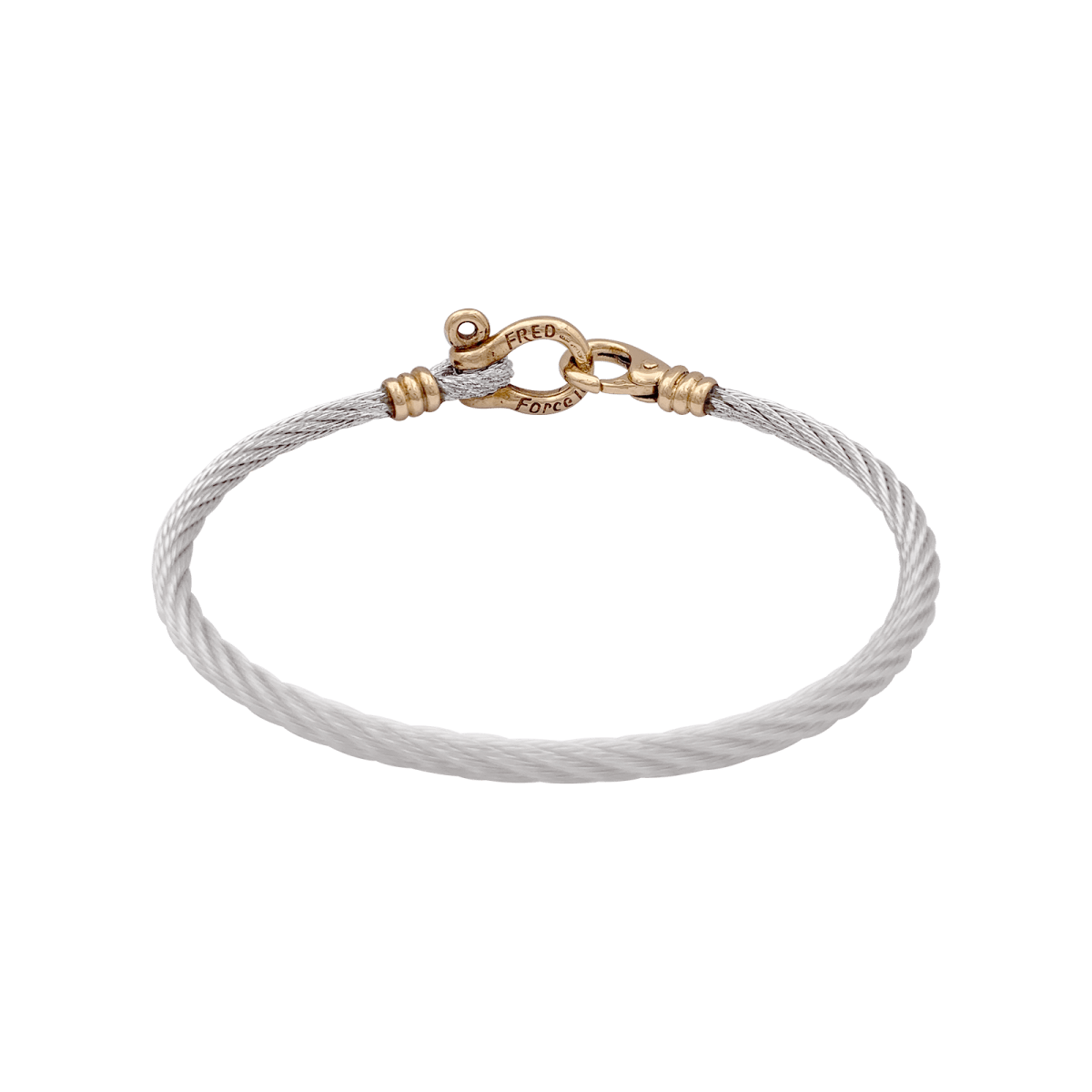 Bracelet FRED "Force 10" en or jaune et acier - Castafiore
