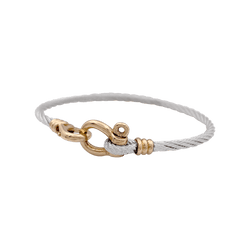 Bracelet FRED "Force 10" en or jaune et acier - Castafiore