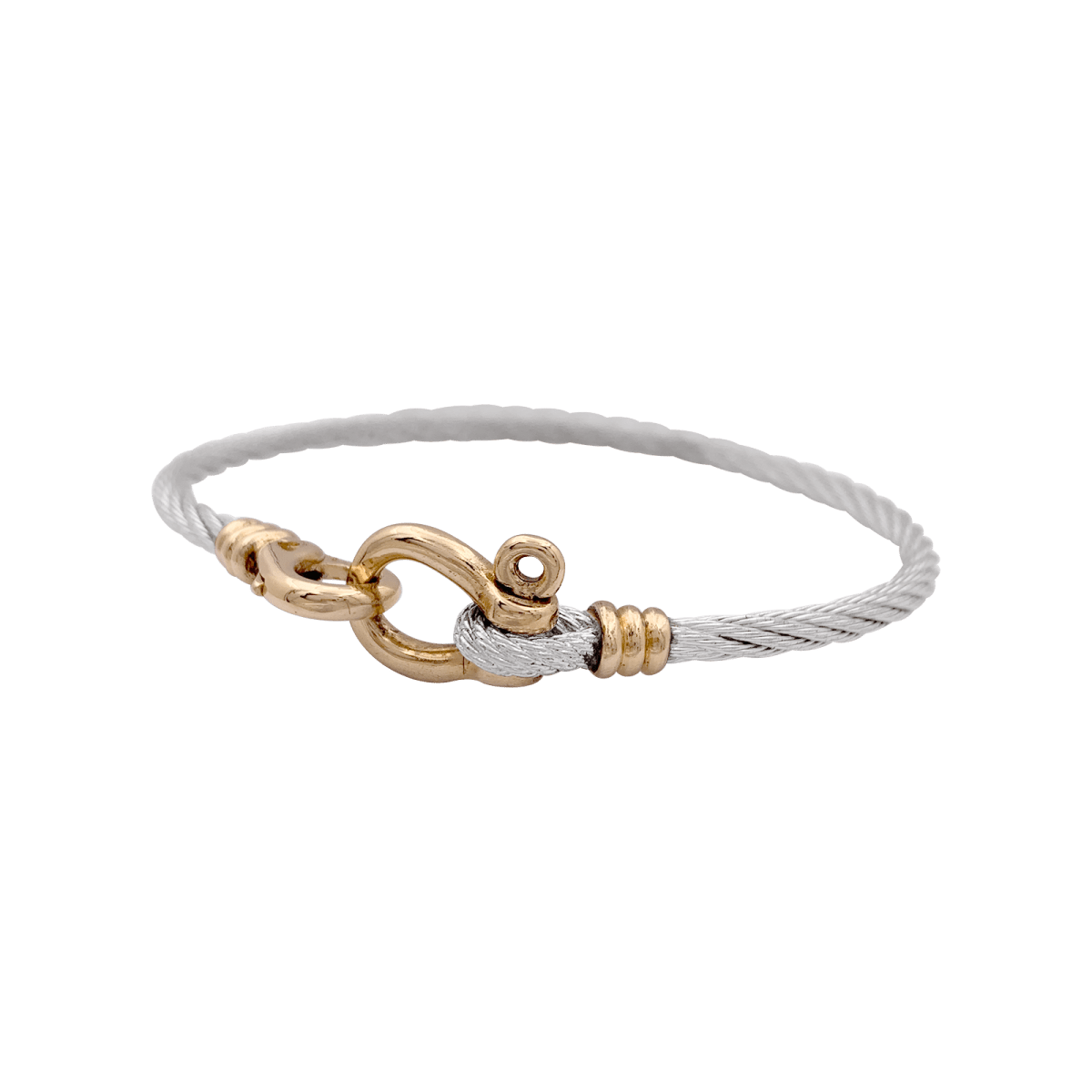 Bracelet FRED "Force 10" en or jaune et acier - Castafiore