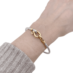 Bracelet FRED "Force 10" en or jaune et acier - Castafiore