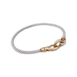 Bracelet FRED "Force 10" en or jaune et acier - Castafiore