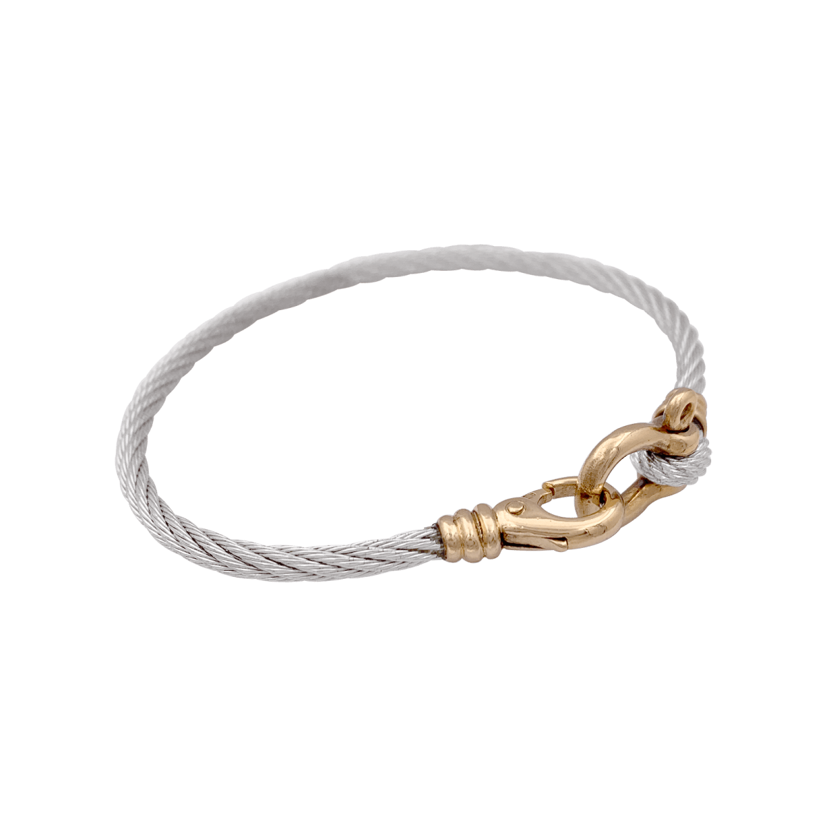 Bracelet FRED "Force 10" en or jaune et acier - Castafiore