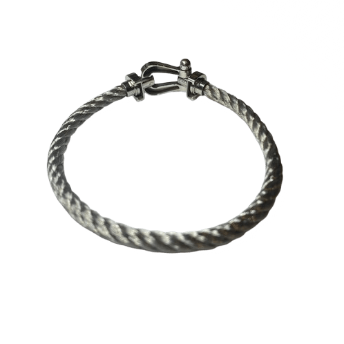 Bracelet FRED "Force 10" GM en or blanc et acier - Castafiore