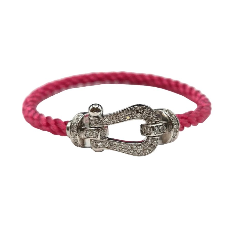 Bracelet FRED "Force 10" GM en or blanc et diamants - Castafiore