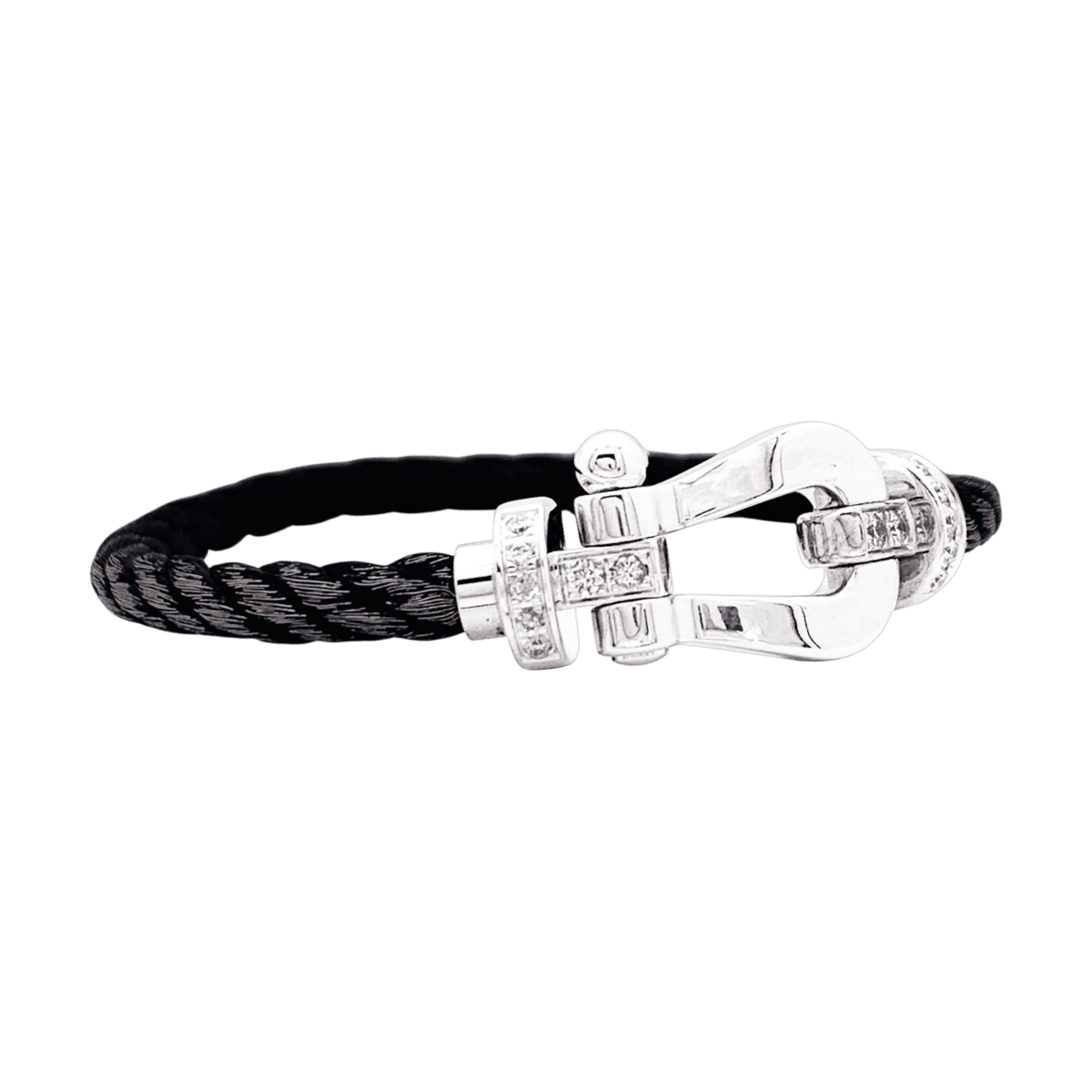 Bracelet FRED "Force 10" GM en or blanc et diamants - Castafiore