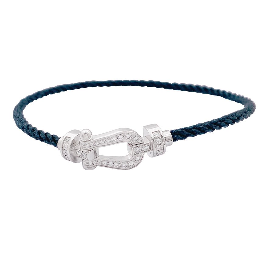 Bracelet Fred, "Force 10" or blanc, diamants. - Castafiore