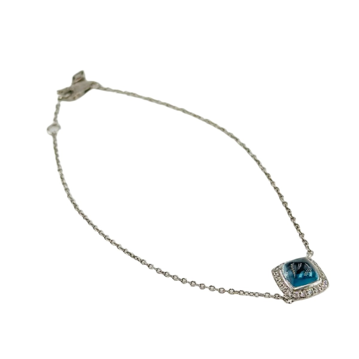 Bracelet FRED "Pain de sucre" en or blanc 18, et topaze - Castafiore