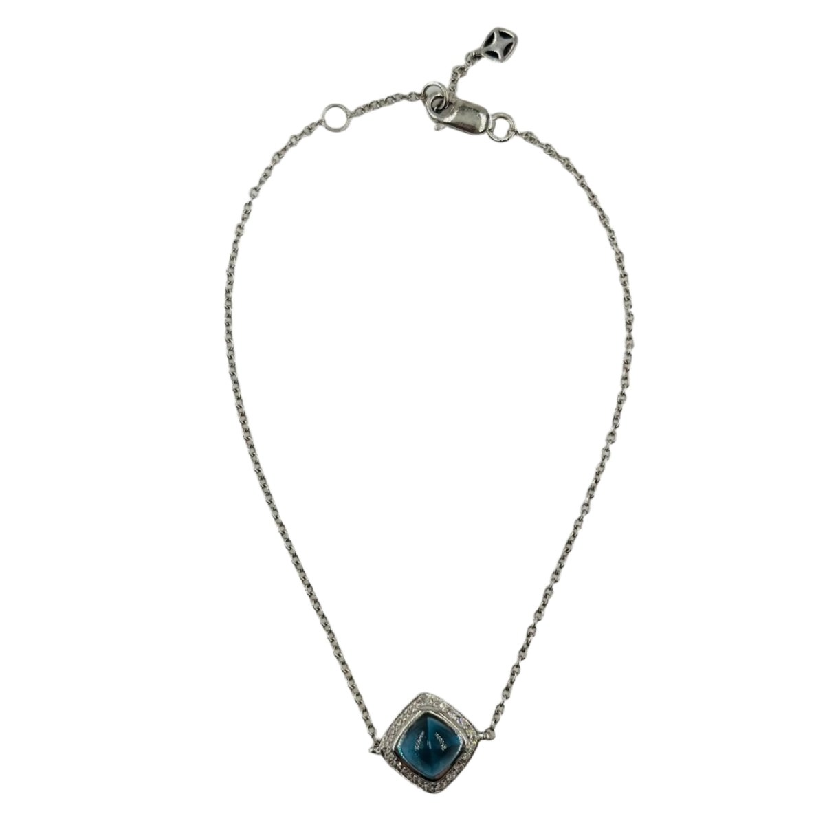 Bracelet FRED "Pain de sucre" en or blanc 18, et topaze - Castafiore
