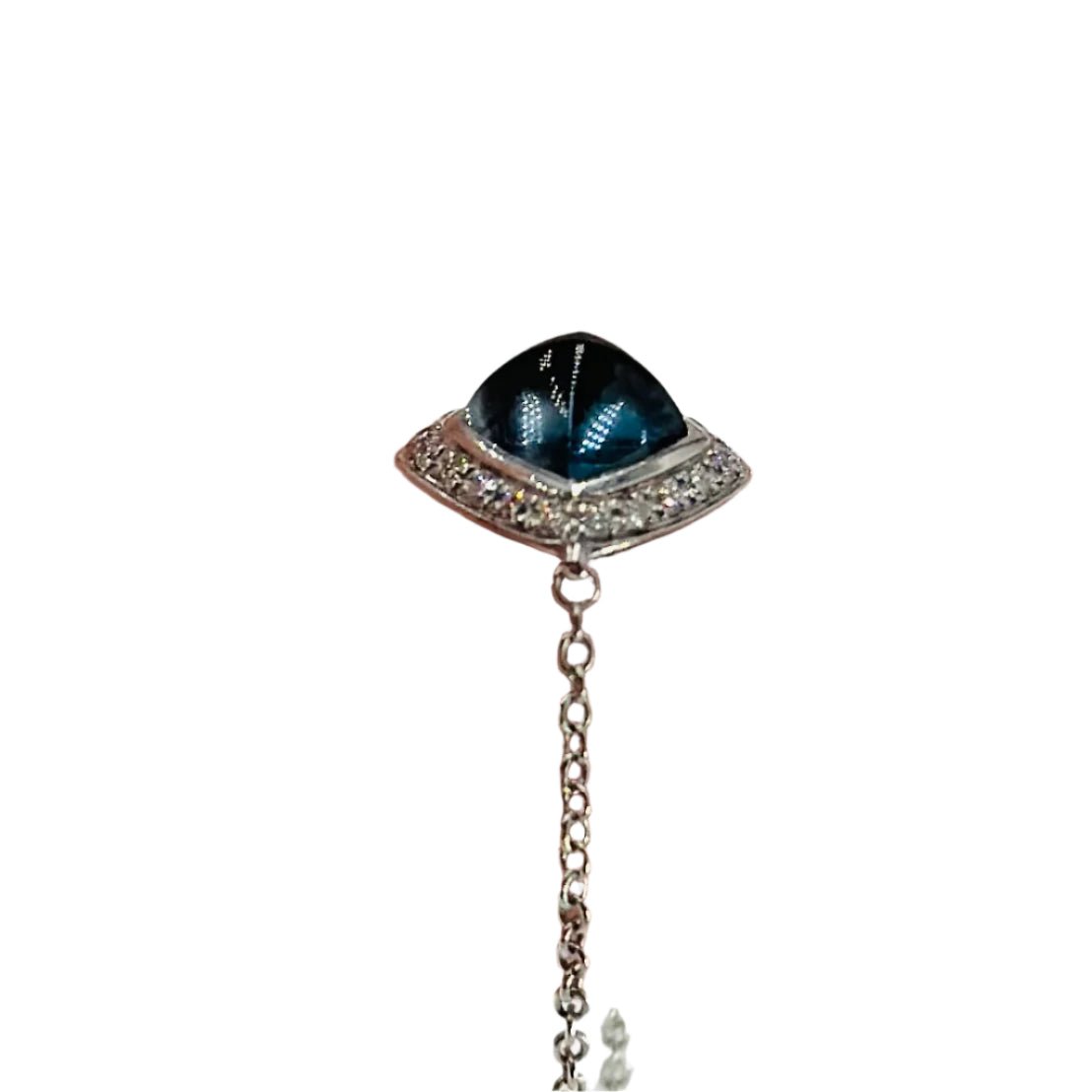 Bracelet FRED "Pain de sucre" en or blanc 18, et topaze - Castafiore