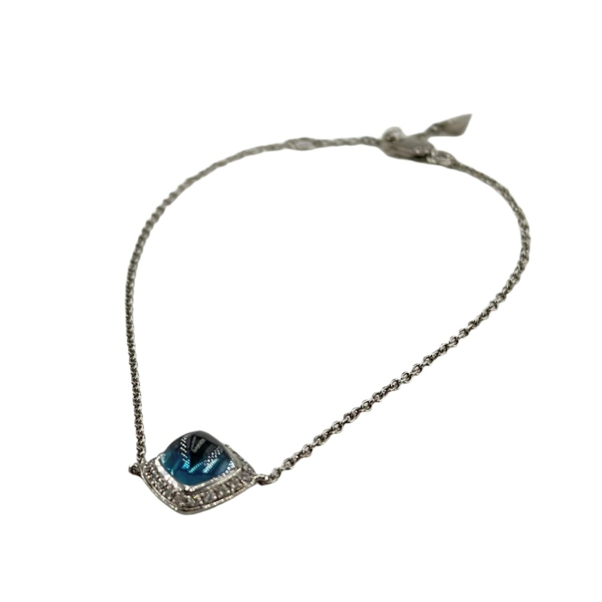 Bracelet FRED "Pain de sucre" en or blanc 18, et topaze - Castafiore