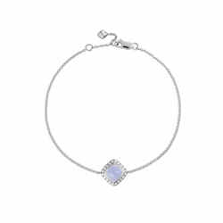 Bracelet FRED "Pain de sucre" en or blanc et calcédoine - Castafiore
