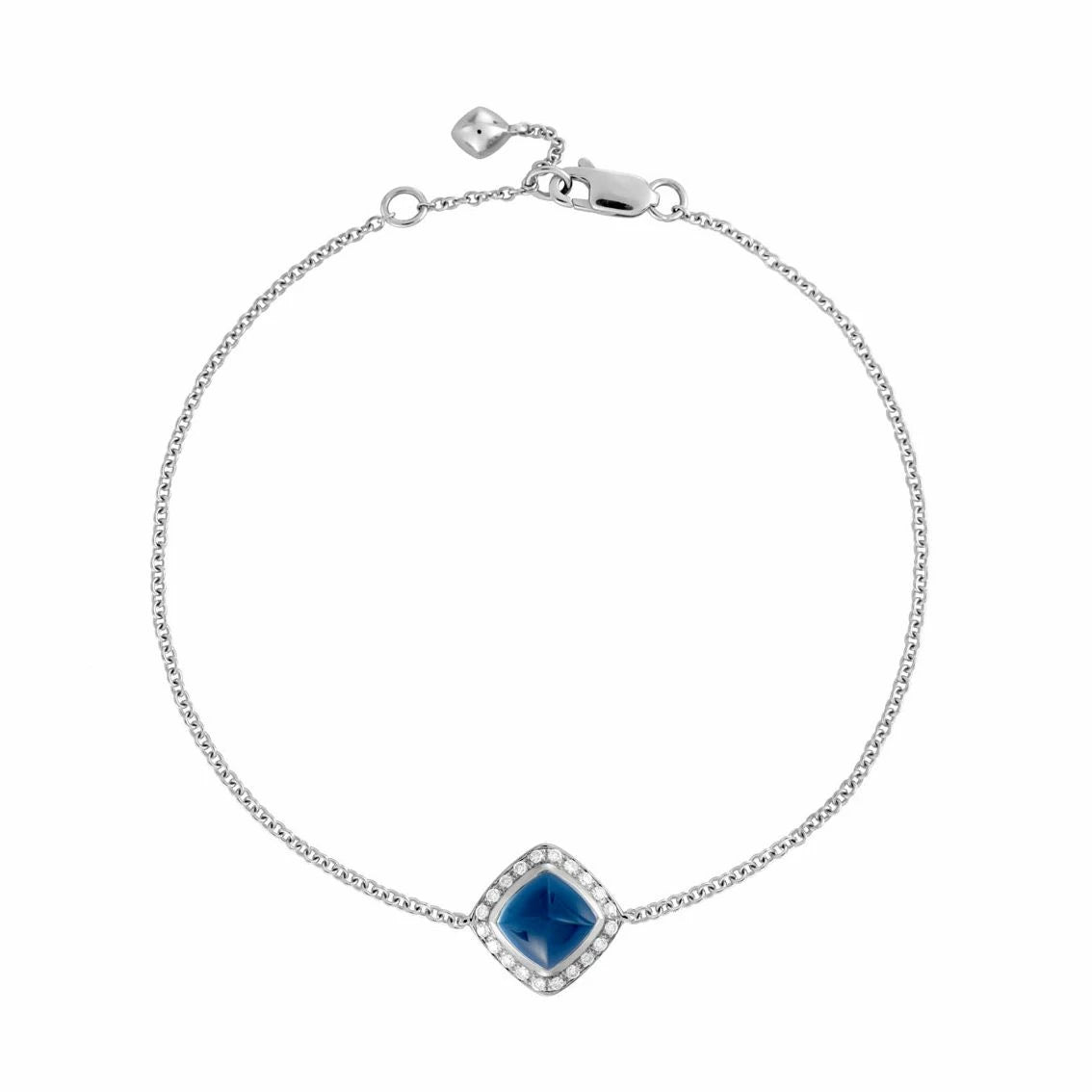 Bracelet FRED "Pain de sucre" en or blanc, topaze et diamants - Castafiore