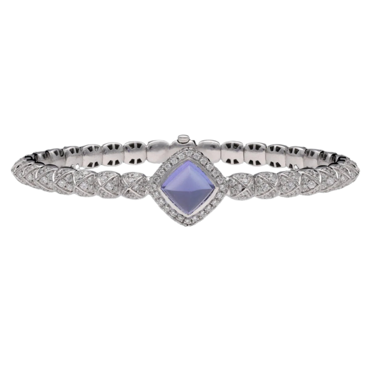 Bracelet FRED "Pain de sucre" en or gris, tanzanite et diamants. - Castafiore