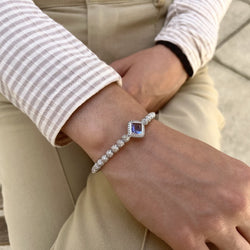 Bracelet FRED "Pain de sucre" en or gris, tanzanite et diamants. - Castafiore