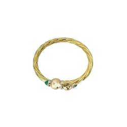 Bracelet Jonc FRED en or jaune, or rose et chrysoprase