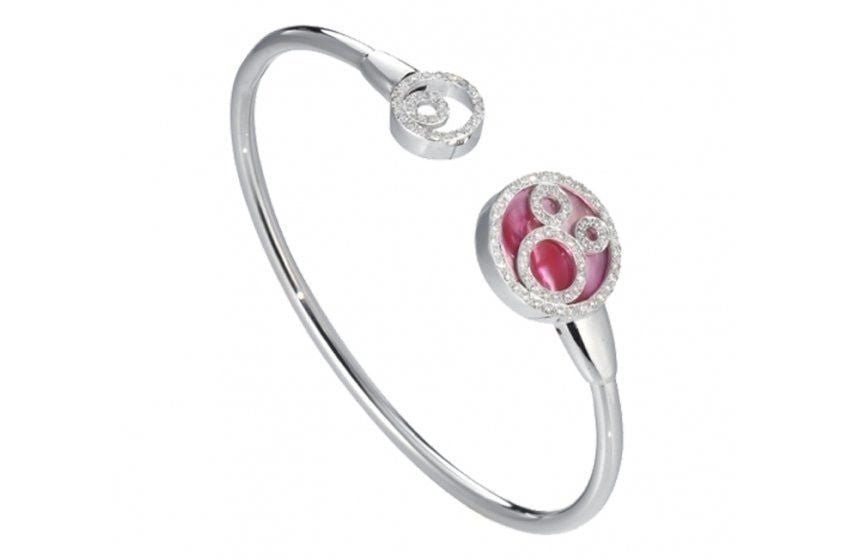 Bracelet Fulvio Mello Circle or blanc diamants - Castafiore