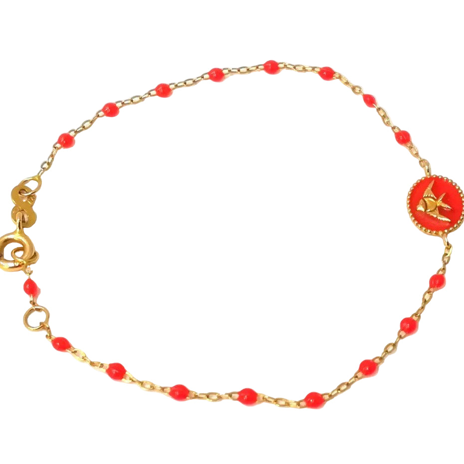 Bracelet GIGI CLOZEAU Poisson ange en or jaune et résine - Castafiore