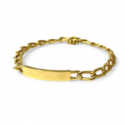 Bracelet Gourmette à maille cheval en or jaune - Castafiore