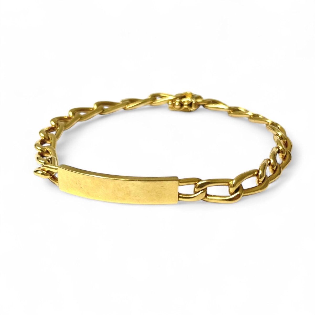 Bracelet Gourmette à maille cheval en or jaune - Castafiore