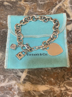 Bracelet Gourmette Cœur Tiffany & Co. Argent 925 Millièmes - Castafiore