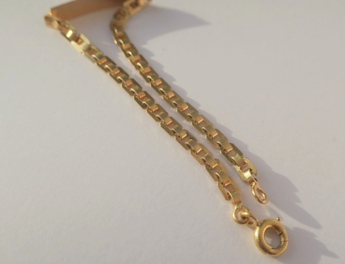 Bracelet gourmette d'identité en or rose - Castafiore