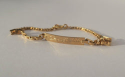 Bracelet gourmette d'identité en or rose - Castafiore