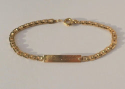 Bracelet gourmette d'identité en or rose - Castafiore