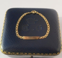 Bracelet gourmette d'identité en or rose - Castafiore