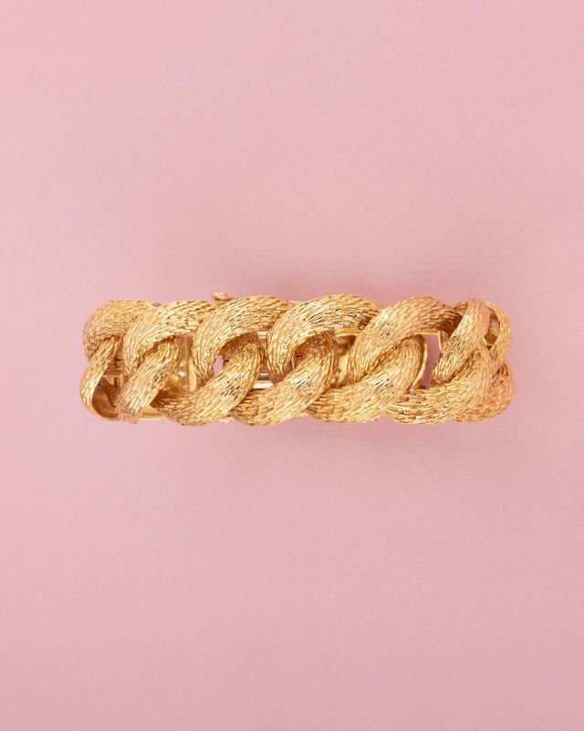 Bracelet gourmette en or jaune 18K - Castafiore