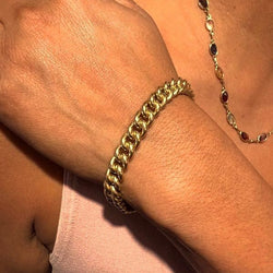 Bracelet gourmette en or jaune - Castafiore