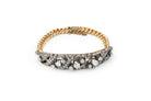 Bracelet Gourmette en or jaune, argent et diamants - Castafiore