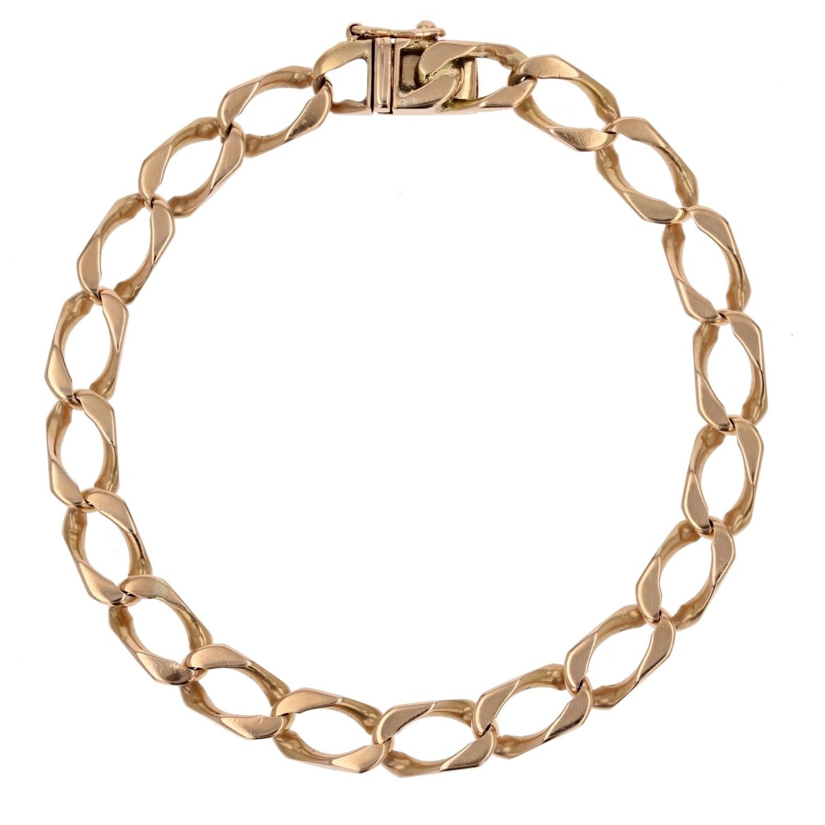 Bracelet gourmette en or rose - Castafiore