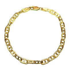 Bracelet Gourmette maille marine en or jaune - Castafiore