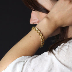 Bracelet GOURMETTE Vintage en or jaune - Castafiore