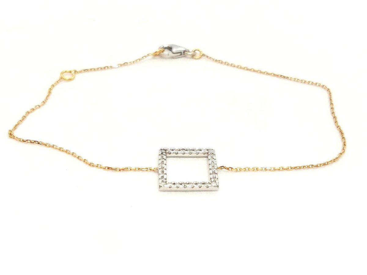Bracelet Graphique Or blanc Diamant - Castafiore