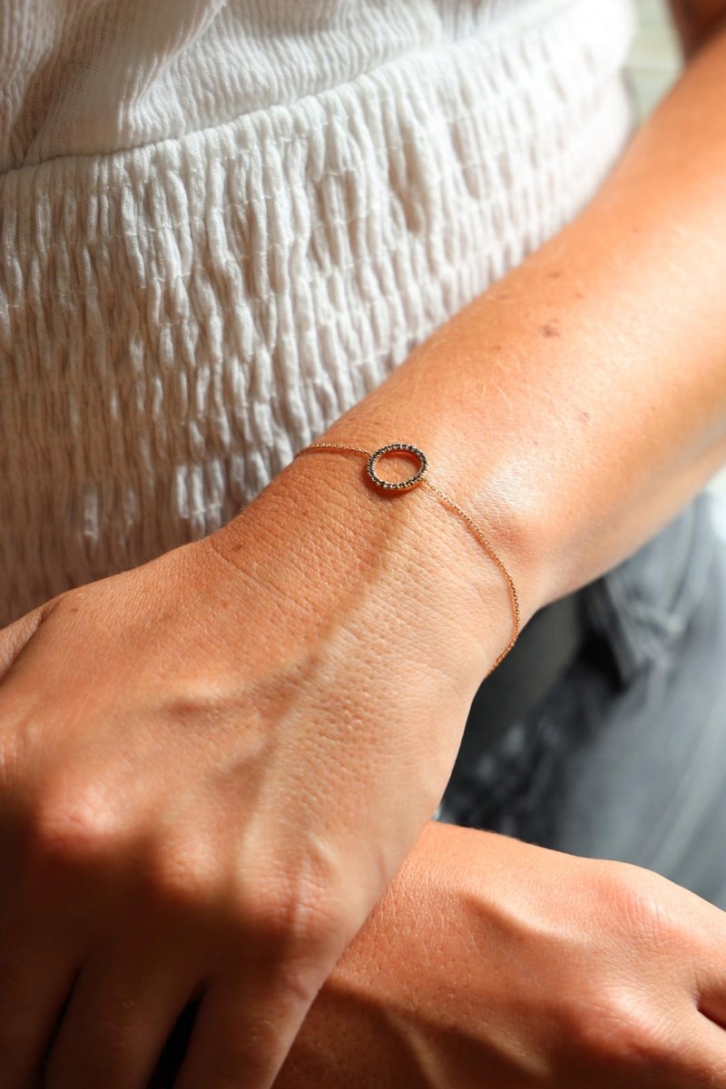 Bracelet Graphique Or rose Diamant - Castafiore