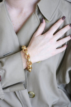 Bracelet grosse maille gourmette or - Castafiore