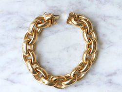 Bracelet grosse maille gourmette or - Castafiore