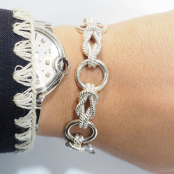 Bracelet Hermès "Audierne" en argent - Castafiore